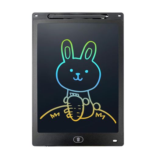 【商品仕様】8.5インチ大画面のブラック電子メモパッド(1個入り)。サイズは約 22.7x14.6x0.5cm(厚み約5mm)で、軽量コンパクトな設計によりカバン等に収納して持ち運び可能。電池はCR2025(テスト用電池付属)を使用。 【PET護眼設計】バックライトと青色光がないため、長時間描画しても目に負担が少なく、視力の健全な発育を保護。 【ワンタッチ消去機能】ゴミ箱アイコンのボタンを押すだけで、画面を簡単にリセットして消去できる。 【タッチペン付属】付属のタッチペンでは筆圧に応じて太さの異なる線をスムーズに描け、タッチペンなしでも爪先や指先で繊細な操作が可能。また、タッチペンを専用穴に差し込むとスタンドとしても使用できる。 【誤消去防止機能】誤って画面を消去するのを防ぐロック機能を搭載。ロック中は画面消去が不可となり、メモ等を保存したい場合に便利。背面のスイッチで誰でも簡単にロック設定ができる。
