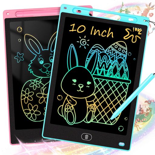 Rakuten - 2枚電子メモパッド10インチお絵かきボード筆圧機能ワンタッチ消去ロック機能ストラップ付き目にやさしいLCD伝言板電池交換対応知育玩具子供男の子女の子誕生日プレゼント電子ノート-3…