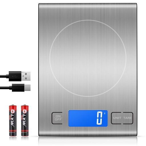 Diyife キッチンはかり 1g/15kg USB充電 はかり デジタル 二式給電 5単位 風袋引き...