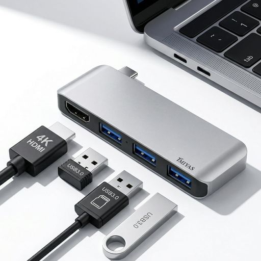 Rakuten - USBCハブ4-IN-1HDMI出力USB3.0ウルトラスリム4ポートハブUSB5Gbps高速転送軽量Window/MacOS/linux/IOS/Androidシステム対応MacBook/iMac/Surface