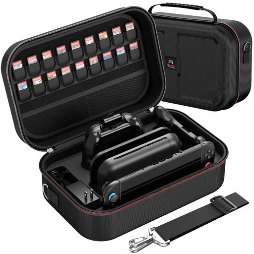 Switch 2 ケース HEYSTOP Switch 2 専用対応 スイッチ 2 ケース 収納バッグ 持ち運び便利 収納 耐衝撃 旅行用 ポータブル Joy-Con、充電ケーブル、イヤホン 柔らかい裏地 EVA素材 ストレージカバー …