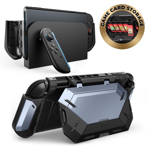 【対応機種】:Nintendo Switch 2 (2025用 )専用 本体カバー 【快適な手触り】:Nintendo Switch2に専用に設計しており、人間工学に基づき、クリップの部分に膨らみがあって、握りやすく、長時間に快適にプレイできます。また、クリップ部分は回れるので、外さなくてもフリップを取ります。 【高保護性】:米軍MIL-STD 810G-516.6テストに合格し、高品質のTPUとポリカーボネート素材を採用しており、転落、傷、衝撃などからしっかり衝撃吸収して、Nintendo Switch を守ります。また、握る部分に滑り止めのデザインで日常生活に落下を防止します。 【ドック対応】精密なデザインで、本体に完璧にフィットしており、ケース装着したまま、Joy-Conを着脱も可能です。簡単なスナップオンケースデザインは、ケースを取り外す必要がなく、充電出来ます(ドック前にスタンドを開けてください)。(極まれに、ドックに入らないこともございます。その場合、メールにてご連絡下さい。) 【カード収納&amp;スタンド】:保護、カード収納、スタンドの3つの機能を兼ね備えています。