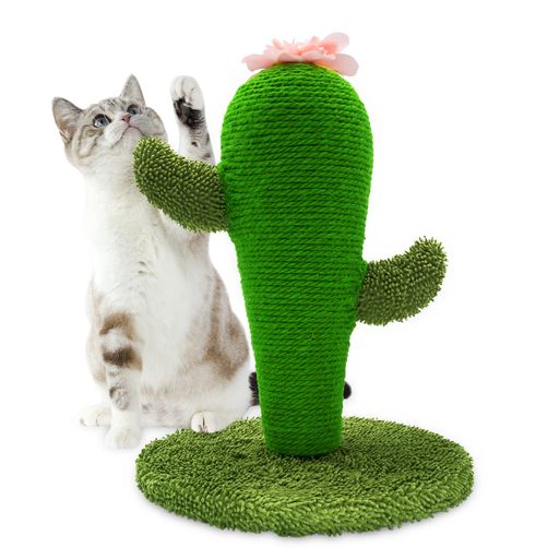乐天商城 - AUSCAT猫爪とぎポール猫つめとぎスクラッチポールサボテン型インテリア可愛い安定頑丈長持ち縦置き型運動不足やストレス解消天然サイザル麻組み立て簡単