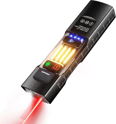 Mini LED 懐中電灯 EDC フラッシュライト 充電式 680 ルーメン 16 点灯モード 7 色発光 (RGB/インジケーター 付き) USB-C 充電 マグネット内蔵 IPX4 防水 キャンプ/登山/釣り/緊急用