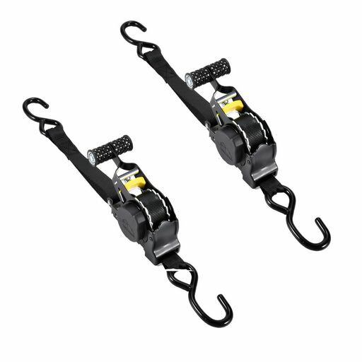 樂天商城 - [Firmiarii]自動巻き取り式ラチェットベルト1/2本セット荷締めベルト長さ3.3MタイダウンベルトロープラチェットらっしんくべるとGS認証多用途引越し運搬用(Tハンドル黒電気泳動2本)
