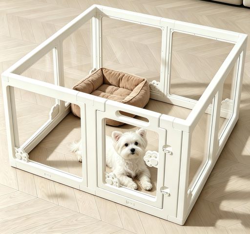 乐天商城 - TUIYIDUOペットサークル【透明パネル・8枚セット】犬用フェンス高さ60cm中小型犬対応ロック付きドア脱出防止お手入れ簡単ペットフェンス吸盤固定安定設計犬ケージ拡張可能リビング・ベ…
