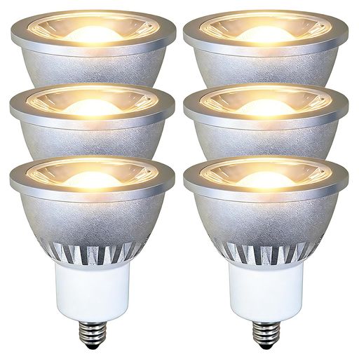 樂天商城 - FWAYTECH LEDハロゲン電球 12V EZ10口金 COB6W 550ルーメン ダクトレール用LEDスポットライト LED電球 ハロゲン50W~60W相当 密閉器具対応 (電球色2700K, 12V専用 6W EZ10口金(6個)銀)