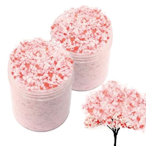 wowjimi 花粉 約80g 人工芝生パウダー ジオラマパウダー DIY ミニチュア 自然 お花畑 箱庭 桜 風景 草原 モデル草 グラス模型 建物モデル 鉄道模型 (さくらピンク)