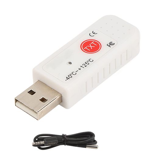 乐天商城 - コンピューターUSB温度計、USB温度計データロガー4ピンプローブ/ダブルセンサーを備えた無料のPCソフトウェア、PCラップトップウィンドウ用