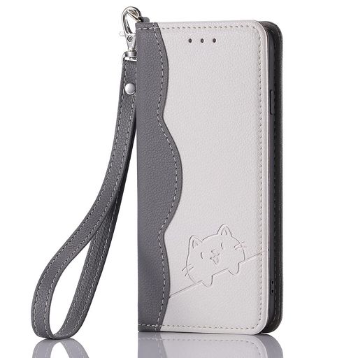 Rakuten - Xperia10VIスマホケース手帳型キャラクター押し型のねこ強い磁石付きベルト無しXperia10VISO-52E携帯カバー手帳型カード収納付きストラップ付きXperia10VI手帳型ケースレザー多機能