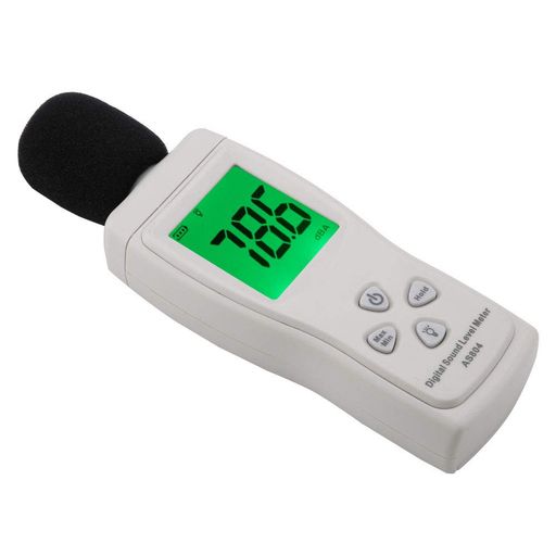 Rakuten - KIMISSデジタル騒音計AS804のために30~130dBA測定可能高精度サウンドレベルメーターLCD画面付き音質テスト対応携帯便利な騒音モニター
