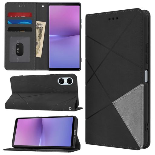 Rakuten - SonyXperia10viケース手帳型財布型耐衝撃エクスペリア10viスマホケースカード収納横置き機能SO-52ESOG14XQ-ES44携帯カバー横置きスタンド機能付ラップホール付きマグネット内蔵擦り傷防止