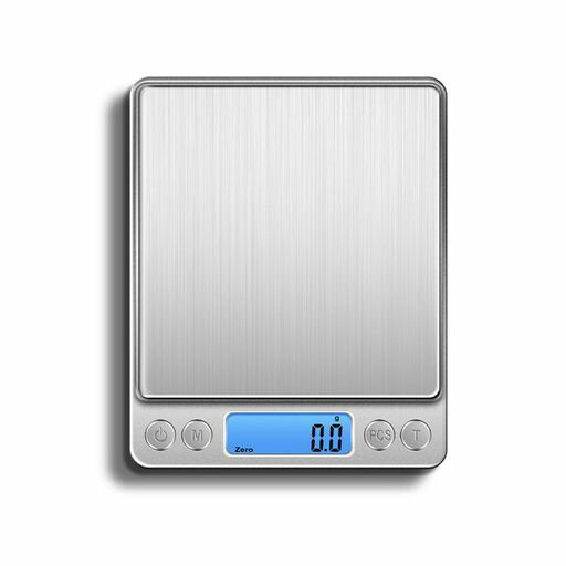 Rakuten - SZSLデジタル定規0.1g-3000g精密キッチン定規調理定規コンパクト計量可能な風袋引抜き機能多用途超小型(シルバー)