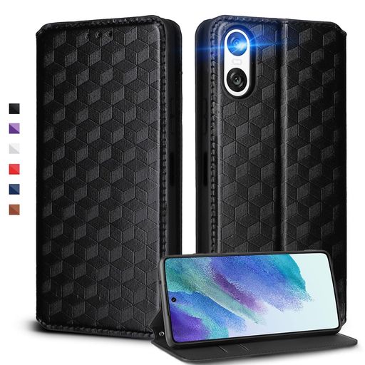 Rakuten - UnivoColorsSonyXperia10VI(SO-52E/SOG14/XQ-ES44)対応手帳型ケース高級合皮カード収納マグネット開閉スタンド機能ストラップホール付きTPUソフトバンパー全面保護カメラ保護衝撃吸収