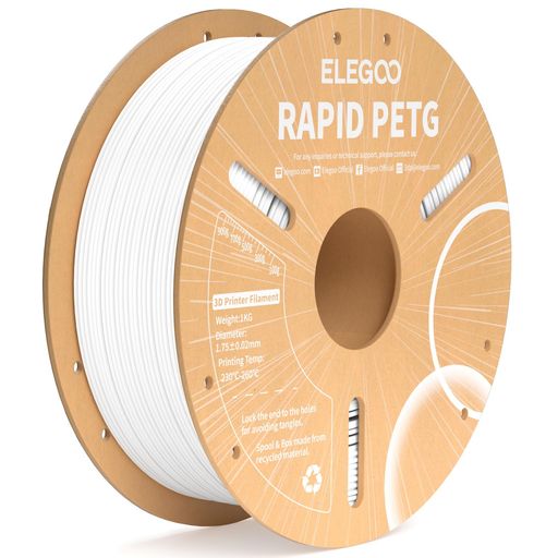 【600MM/秒の印刷速度】強化された流動性により、ELEGOO 高速 PETGフィラメントは急速に溶けてスムーズに流れ、最大600MM/秒の高速印刷を可能にします。品質に妥協することなく、プロジェクトを素早く完成させることができます。 【優れた光透過率】RAPID PETGはPLAに比べて光透過率が良く、反りや収縮が少ないです。光の拡散を伴う部品はPETGの理想的な使用方法です。 【優れた靭性と使いやすさ】PETGはABSとPLAの長所を組み合わせており、PLAと同じくらい印刷が簡単で、ABSと比較して同様の強度を持っています。 耐久性、柔軟性、耐衝撃性に優れ、無臭で、日用品の印刷に最適です。 【絡みにくく、きれいに巻ける】完全な機械巻き取りと厳格な手動検査により、すべてのラピッドPETGフィラメントがきれいに巻かれていることが保証され、絡みと折れの問題が効果的に軽減されます。 開封後はできるだけ早くご使用いただき、完全に乾燥させてから再度ご使用ください。