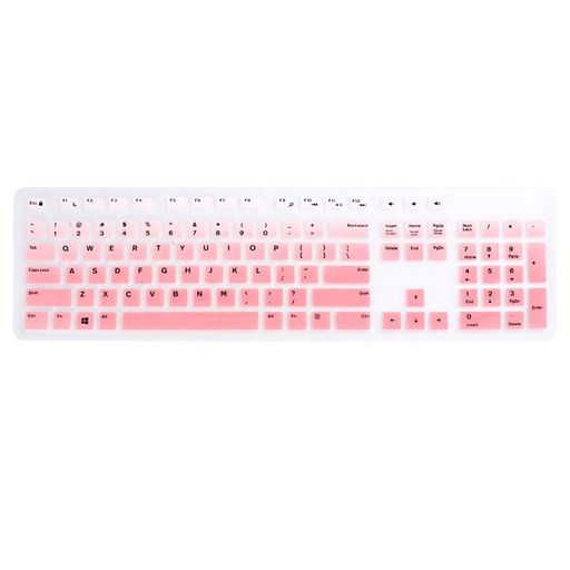 乐天商城 - MipcaseキーボードカバーKB216KM636対応シリコン製保護フィルムUS配列英語配列専用防水防塵洗える薄型デスクトップPCアクセサリー(ピンク/USレイアウト)