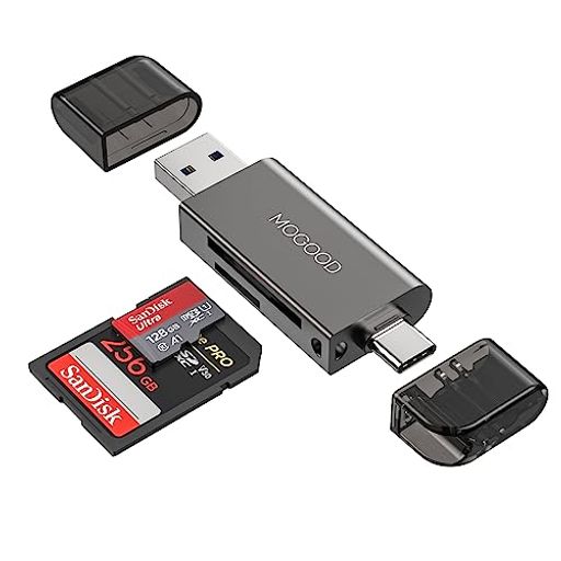 【高速カードリーダー】USB 3.0カードリーダーはUSB 3.0プラグとMicro USBプラグを1つにして、このカードアダプタをOTG機能をサポートするすべてのタブレットとアンドロイド携帯電話に互換させます。どちらのインタフェースも5 Gbpsまでの高速データ転送に対応しています。USB C SDカードリーダーはSDカードとmicroSDカードを同時に読み取ることができ、USB 2.0とUSB 1.1に後方互換性がある 【デュアルカード同時動作】2枚のカードに同時に読み書きを行い、プラグの挿抜を省く。このカードリーダーはSD/Micro SD/TF/SDHC/SDXC/Micro SDHC/Micro SDカードなどをサポートしている。数秒で大量の写真やファイルを転送でき、待ち時間を減らすことができる。写真家とデザイナーの最適な選択肢です 【プラグアンドプレイ】高速カードリーダーミニ設計で、携帯したりリュックサックのカメラバッグに入れたりすることができ、スペースを取らない。仕事や旅行に便利です。カードリーダーをUSB C/USB Aデバイスに直接挿入します。