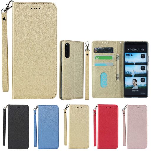 Rakuten - EastwaveforSonyXperia10IISO-41Aケースforxperia10iiSOV43ケース手帳型forxperia10iicaseストラップ付き高質PU皮革明るい色内蔵マグネット携帯カバー