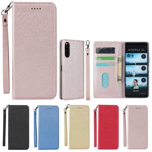 Rakuten - EastwaveforSonyXperia10IISO-41Aケースforxperia10iiSOV43ケース手帳型forxperia10iicaseストラップ付き高質PU皮革明るい色内蔵マグネット携帯カバー