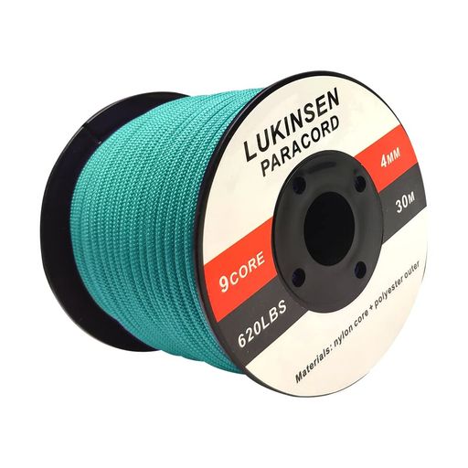 乐天商城 - Lukinsen パラコード 9芯 4mm 30m パラシュートコード 耐荷重280kg ガイロープ テントロープ キャンプ アウトドア アクセサリー制作用 (青, 30m)