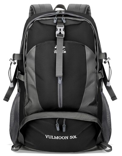 Rakuten - [Vulmoon]リュック大容量メンズ60L登山カジュアルバックパック防水軽量防災リュックアウトドアリュックサックおしゃれ出張通勤海外旅行キャンプ用品スポーツジム(50Lブラック)