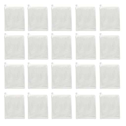 メッシュ 袋 金魚 濾過ネットセットメッシュ 袋 フィルターバッグ フィルター 収納ネット穀物 収納 水槽 アクアリウム フィルター ジッパ 多用途 再利用可能 (15x20cm) 20枚