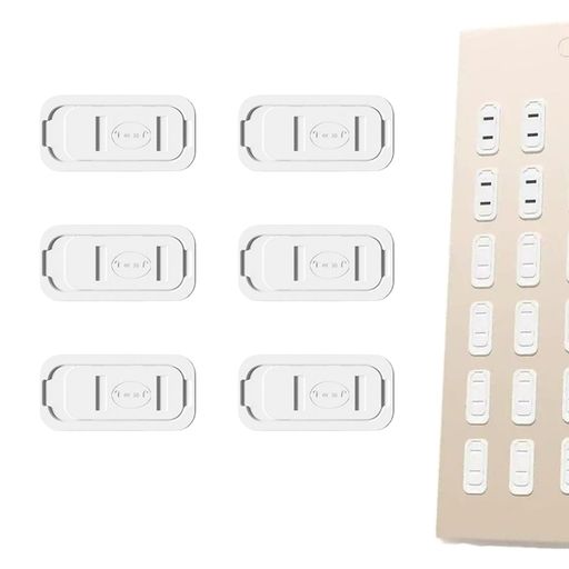 BOJIDO コンセントカバー コンセントキャップ ロックタイプ コンセントガード 安全プラグカバー カバー キャップ 感電防止 漏電 赤ちゃん ペット 開けづらい 家と学校に適用 6個入