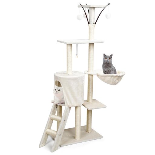 Rakuten - Seirakuキャットタワーキャットタワー大型猫用キャットタワースリムキャットタワー人気猫タワーキャットタワー多頭飼い爪研ぎポールキャットタワーおしゃれ北欧キャットタワー大型猫…