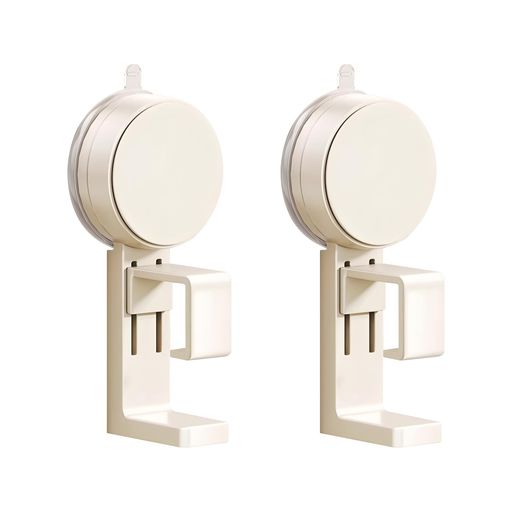 Rakuten - Doyime【穴あけ不要&強力真空吸着】湯おけホルダー2個入り洗面器フック壁掛け吸盤フックお風呂洗面所バス収納繰り返し使用可能耐荷重アップ壁を傷つけない取り付け簡単バススタイル