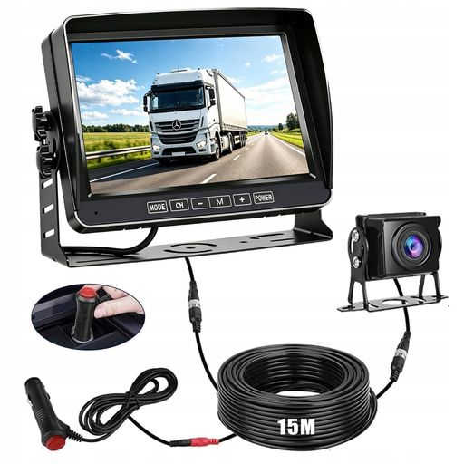 SEMHALF AHDバックカメラモニターセット バックモニター 2系統入力可能 7インチIPS...