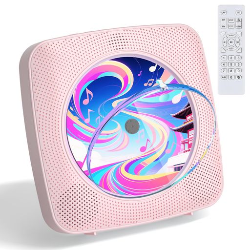 【Bluetooth受信/送信両対応のCDプレーヤー:】ご注意:このCDプレーヤーは電池内蔵はなく、電源に繋いでいないと使用できません。Bluetooth受信と送信両方の機能を搭載して、Bluetooth受信モードで、スマホ、タプレット、MP3などの設備と接続でき、これら設備の音楽を楽しめあす。また、Bluetooth送信モードで、ワイヤレスイヤホン、スピーカーなども接続が可能で、より自由により多い音楽を楽しめます。 【1台多役のCDプレイヤー:】電源を入れて、CDプレーヤー本体の電源ボタンをオンにすると、CDプレーヤーを起動します。CDディスクの再生だけでなく、FM/USBモードもサポートして、1台多役で、分かりやすくて大変便利です。一台でお客様の日常的なニーズを満足させできます。また、記憶再生機能がありますので、CDを再び再生すると、前回の停止位置から再生が始まります。 【卓上&amp;壁掛け式と防塵カバー付き:】壁掛け式なので、付属するねじくぎおよびウォールマウントプレートで、お部屋のどこにでも簡単に設置できます。さらに、スタンドが外に最大限に外して、卓上に置いての使用も可能です。