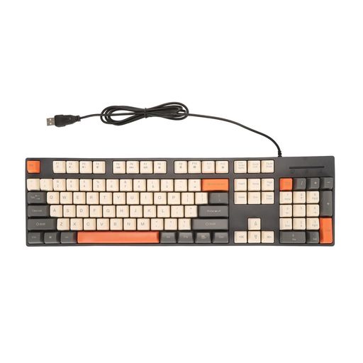 鮮やかな 3 色のキーキャップ: このキーボードは、目を引く鮮やかな 3 色のキーキャップを備えています。タイピング体験に楽しさと興奮を加え、より楽しくなります。 幅広い互換性: このキーボードは、 XP 7 8 10 11、OS X などのさまざまなオペレーティング システムと互換性があります。お好みのデバイスとのシームレスな統合が保証されます。 マルチメディア ファンクション キー: 12 個のマルチメディア ファンクション キーを備えたキーボードを使用すると、さまざまなマルチメディア機能に簡単にアクセスできます。生産性が向上し、コンピューティング エクスペリエンスにエンターテイメントの価値が追加されます。 人間工学に基づいたデザイン:人間工学に基づいて設計されたキーボードは、長時間の使用でも快適なタイピング体験を提供します。疲労や不快感を感じることがなくなり、生産性が向上します。 多彩な用途: ゲーマーであっても、ビジネス環境のプロフェッショナルであっても、キーボードは幅広い用途に適しています。ゲーム向けに優れたパフォーマンスを提供するだけでなく、ビジネス目的でも効率的なタイピングを実現します。