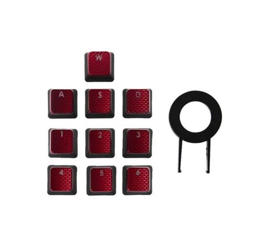 対応機種:Corsair K70 K65 K95 ゲーミングキーボード 1、2、3、4、5、6、W、A、S、Dの10個セット