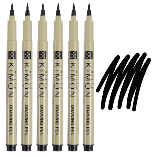 色: 黒; ペン先サイズ: BR、ソフトヘッド; マーカーサイズ: 13.5x0.9cm / 5.32x0.35インチ (長さx直径); パッケージ内容: 細いライン x 6本 特徴: プラスチックケースと金属バケット、ファイバーニブの組み合わせにより、クリアなラインで鮮明な描画が可能です。インクは速乾性で防水性があり、水に触れても滲まず線の鮮明さを保ちます。様々なニーズに対応できるよう、多様なニブサイズのラインペンを用意しており、キャップには識別しやすいように具体的なニブ幅が表示されています。 使用方法: 描画の目的に応じて適切なペン先サイズを選択してください。0.2-0.3 mm: まつ毛や葉脈などの細部描写に最適。0.5-0.8mm: 一般的な書き込みや主題の輪郭線描きに適しています。1-3 mm: 落書きやタイトル書きに最適です。 注意: ペンに過度な力を加えないでください。インクの詰まりや漏れの原因になります。使用後は必ずキャップをしっかり閉めて、インクの乾燥を防いでください。 用途: この商品はイラストレーション、デザイン、建築、ジャーナル、教育、事務所業務などでよく使用されます。