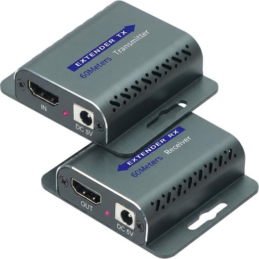 HDMI エクステンダー EX602 60M 1080P@60Hz RJ45 LANケーブル延長器 EDIDコピー機...