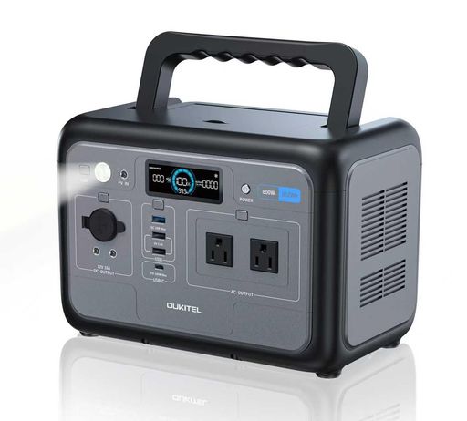 🔋【大容量 512Wh/160000mAh コンパクト&amp;軽量 】800W小型ポータブル電源 は静音設計で、様々なデバイスに対応します。キャンプ、車中泊、家庭防災用電源として役立ちます。大容量と低消費電力で、長時間稼動に実現します。100%充電後長期放置する場合は、三ヶ月経っても、80%以上の電気量を持つことができます。驚きの軽さ6kg!どこへでも持ち運びが簡単で、アウトドアや旅行にもぴったり。 🔋【安全と10年長寿命】OUKITEL P800は次世代のLFP (LiFePO4)リン酸鉄リチウムイオン電池搭載(業界トップクラス)を採用され、4000充放電回数の長寿命と熱安定性を確保しながら。世界最先端のBMSとAI保護システムで、安心・安全な保護機能があります。 🔋【UPS&amp;パススルー機能で安心】停電時でも即座に切り替わるUPS機能を搭載。パススルー機能で常に電力供給が途切れず、緊急時も安心。家庭用コンセントの周波数に合わせるだけで、簡単に使用可能。東日本では50Hz、西日本では60Hzに設定してください。