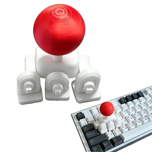 4 ウェイ機能ジョイスティック キーキャップ 3Dプリンターで製作した キーボード専用 高速アクションジョイ-スティックグリップキーボードキャップ、面白いフライトシミュレーターコン…