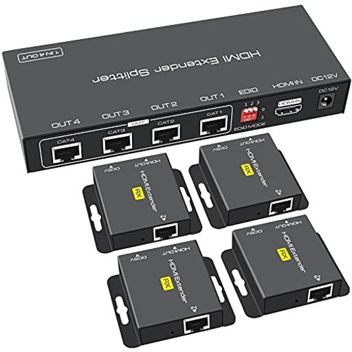 【Amazon.co.jp 限定】HDMI 4分配 エクステンダー 4出力 有線LAN スプリッター 108...