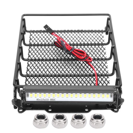 RCメタルルーフラック ラゲッジキャリア LED付き ロバスト設計 空間有効利用 簡単取り付け MN D90 99S RCカーモデル対応