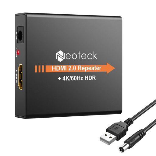 Neoteck HDMIリピーター HDMI延長器 HDMI2.0 HDCP2.2 3D 4K@60hz 信号中継器 最大60m