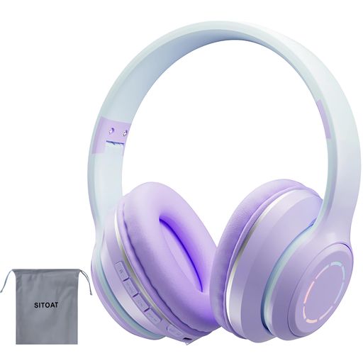 Bluetooth ヘッドホン ワイヤレスヘッドホン 密閉型 重低音 オーバーイヤーヘッドホン マイク付き 折りたたみ RGB LED付き 有線 無線 両用 メモリカード対応 可愛い ギフト誕生日 プレゼント …