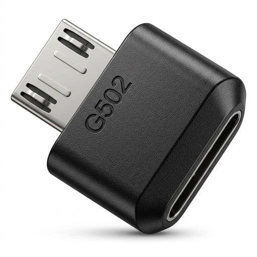 Micro USB to USB C 変換アダプター Logicool G502 LIGHTSPEED ワイヤレス (G502WL) 用 タイプc 変換 充電 データ転送 金型射出成形 隙間なし ガタつきなし 深いポートに完全適合