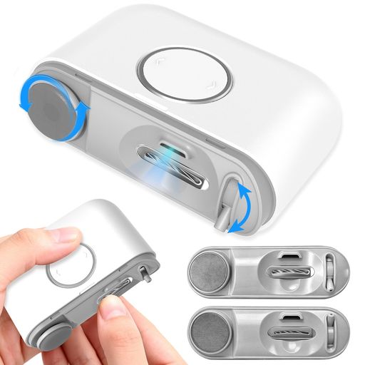 【ダブルヘッド爪切り 】電動爪切り 電動つめきり 両用爪削り 爪磨き 電動爪やすり Type-C充電式 子供/大人/高齢者に向け(ホワイト)