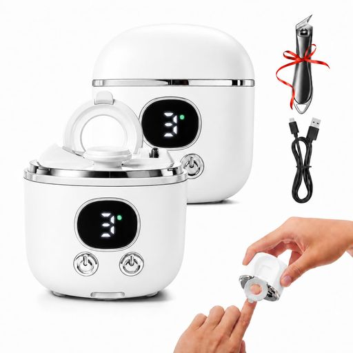 3-IN-1 自動ネイルケアシステム - 多機能な自動爪切りで、お手入れの手間を大幅に軽減します。カット、ヤスリがけ、磨きを1つの簡単なステップにシームレスに統合しました。ボタンを押すだけで、電動爪切りが爪を完璧な丸みのある滑らかな形に整え、時間を節約できるだけでなく、複数のペディキュア用ツールを用意する必要もなくなります。 あらゆる爪のタイプに対応する2サイズカッティングヘッド - 1mmと1.6mmの2つのカットサイズを備えた、アップグレードされたデュアルポート設計を採用。プッシュロッドスイッチでトリミングの厚みを簡単に調整できます。従来のシングルブレード爪切りが持つ限界を打ち破り、ワンタッチ操作で厚い爪から薄い爪まで完璧にフィットします。 あらゆる年齢層に対応する調整可能な速度レベル - 3つのカスタマイズされた速度モードが、あらゆるケアのニーズに対応します。柔らかい爪の優しいケアには低速、日常的な定期的なトリミングには中速、硬く分厚い爪や硬い角質には高速です。手間のかかる手作業でのヤスリがけは不要で、高齢者から大人まで理想的です。