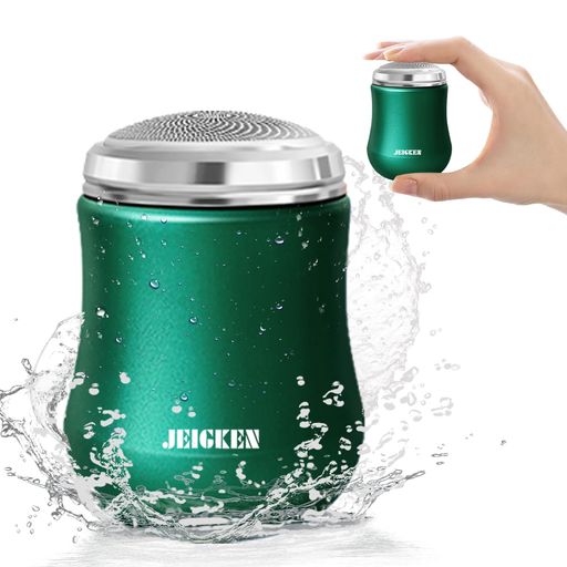 JEIGKEN 【アップグレード素材】小型電気シェーバー 電気シェーバー ミニシェーバー 回転式 6枚刃 IPX7防水 水洗い可 乾湿両用 お風呂剃り可 Type-C急速充電 小型軽量 旅行 キャンプ 出張 車内…