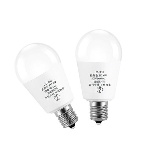 【仕様】LED E17電球, 可調光, 入力電圧: AC 100 50/60HZ, 消費電力:6W (60W形相当),全光束:700lm, 照射角度:230°, 演色指数(CRI):>85Ra, 色温度:5300K(昼白色相当), サイズ:45.5*88mm. 【省エネ】 LED E17 小型電球60W形相当、定格電力6Wのみ、一般白熱電球に比べて、90%の電気代を省くことができます。 【調光対応】調光器は20%-100%程でゆっくり調節してください, 必要に応じて自由に光を調整できます。(調光する場合は極端に絞り込むと(20%以下)、チカチカ点滅する可能性があります。) 【広配光タイプ/優れた放熱性】照射角度は230°に達し、広範囲を明るく照らし 、リビング、ダイニング、廊下、収納室、寝室、キッチン、脱衣所など幅広く活躍します。また、放熱性に優れ、密閉形器具にも利用可 能で、ダウンライト、ウォールランプ、ペンダント、シーリング、シャンデリア、スタンド、ブラケットなど幅広く使用できます。 【ご購入日から24ケ月の保証が付いてます】お客様には安心してご購入いただけるよう努力を惜しません。