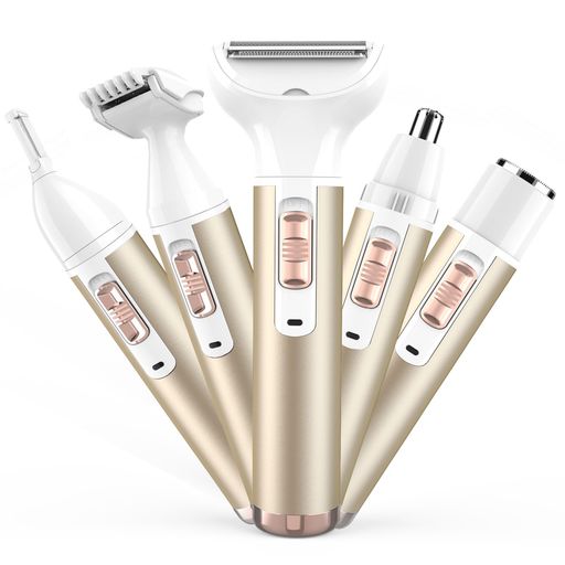【5in1多機能シェーバー&amp;全身適用】ボディーシェーバー、VIO専用シェーバー、フェイスシェーバー、眉毛カッター、鼻毛カッター1台5役の交換ヘッドが付きレディースシェーバーです。顔、眉毛、脇、腕、足、デリケートゾーン、鼻毛、耳毛などの全身の広い部分や狭い部分のムダ毛を簡単&amp;スピーディーに処理ができます。高品質のアレルギー防止ステンレス刃を使っており、肌デリケートな部分の処理も肌に負担をかけずに処理することができます。 【切れ味抜群&amp;3in1シェーバーヘッド】レディースシェーバーは製品のチップを最適化に強いモーターにアップグレードしており、360度全方位振動で根本から毛をしっかりとカットできます。ストレート型トリマー、カーブ型トリマー、ネット刃の3in1シェーバーヘッド付属、広い面積のムダ毛処理に最適、ストレート型トリマーで腕や胸、お腹などの広範囲除毛、カーブ型トリマーでワキ、顎のしたなどの処理しにくい部位にフィットします。ネット刃でで剃り残しを処理する、忙しい女性でもあっという間になめらか素肌へ変身。