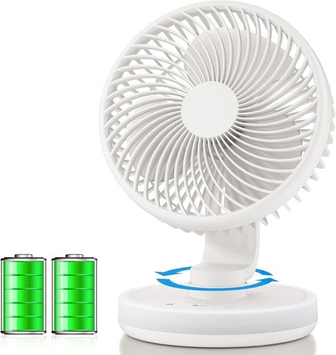 【4段階風量調節&amp;広範囲送風】✅この卓上扇風機は、4段階の風量調節に対応し、幅広いシーンで活躍します。読書やリラックスタイムにはそよ風レベル、日常使いには心地よい中風、暑い日には強風・最強風でしっかりクールダウン。ファン直径は約16.5cmと一般的な卓上タイプより大きく、広範囲に風を届けられるので、効率よく涼めます。 【自動首振り&amp;静音設計】✅左右120°の自動首振り機能付きで、いちいち向きを直す手間いらず。上下95°・左右120°の手動調節も可能で、座っているときも寝ているときも、お好みの位置に風を合わせられます。高性能DCモーター搭載で、弱風モードなら動作音がとても静かなので、涼みながら快適な空間をキープ。 【LEDライト&amp;電池残量表示】✅明るさは3段階(30%・60%・100%)に調節可能で、シーンに合わせてぴったりの光を選べます。夜はナイトランプとしてリラックス空間を演出したり、スマホ操作時のほのかな明かりに、赤ちゃんの夜間授乳の照明としても大活躍。さらに、バッテリー残量がひと目でわかるインジケーター付きで、突然のバッテリー切れを防ぎます。