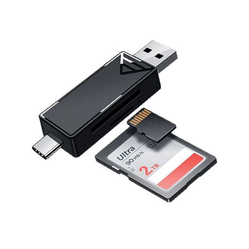 Akkerds SDカード リーダー マイクロ Type-C & USB 2.0 Microsd 2TBまで大容量カードに対応 りんご スマホ タブレットWindows PCに適用