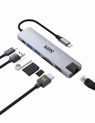 【7 in 1 多機能 USB-C ドック】 USB Type-Cポート1を4K HDMIx1、USB 3.0x1、USB 2.0x1、USB PD対応USB-Cx1、SD&amp;マイクロSDカードスロットx1、100メガビットイーサネットx1に増設できる、USB-C ドッキングステーションです。使用簡単、挿すだけではない。足の問題も解消してくれます ●便利、コンパクトな固定で、簡単に緩まない、作業効率を向上させることができます。 【4K 高画質 &amp;100W PD急速充電】HDMIポートを搭載し、最大4K@30Hz(3840x2160@30Hz)の出力解像度で、大画面で精細な画像を楽しめます。下位互換性備え、2K@60Hz、1080p@60Hz、1080I、720p等のHD解像度にも対応しています。USB-C給電に対応し、最大100Wの電力でノートパソコンに高速充電が可能です。 【LAN 安定した伝送&amp;USB 3.0】有線LAN変換ポート Type Cは最大100Mbpsまでの高速回線速度になり、安定また超高速のインターネット通信が維持されています。仕事の効率がより良くなり、オンラインゲームも遅延無くなります。